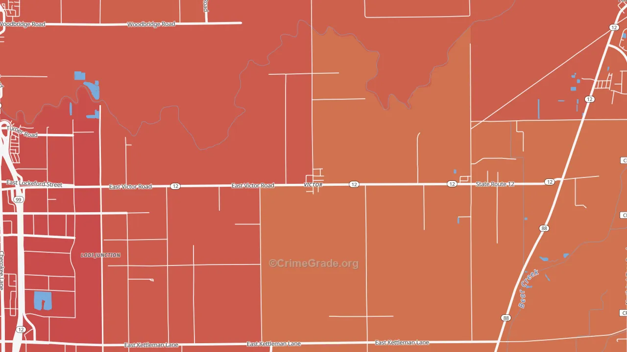95253, CA Map of Theft Rates