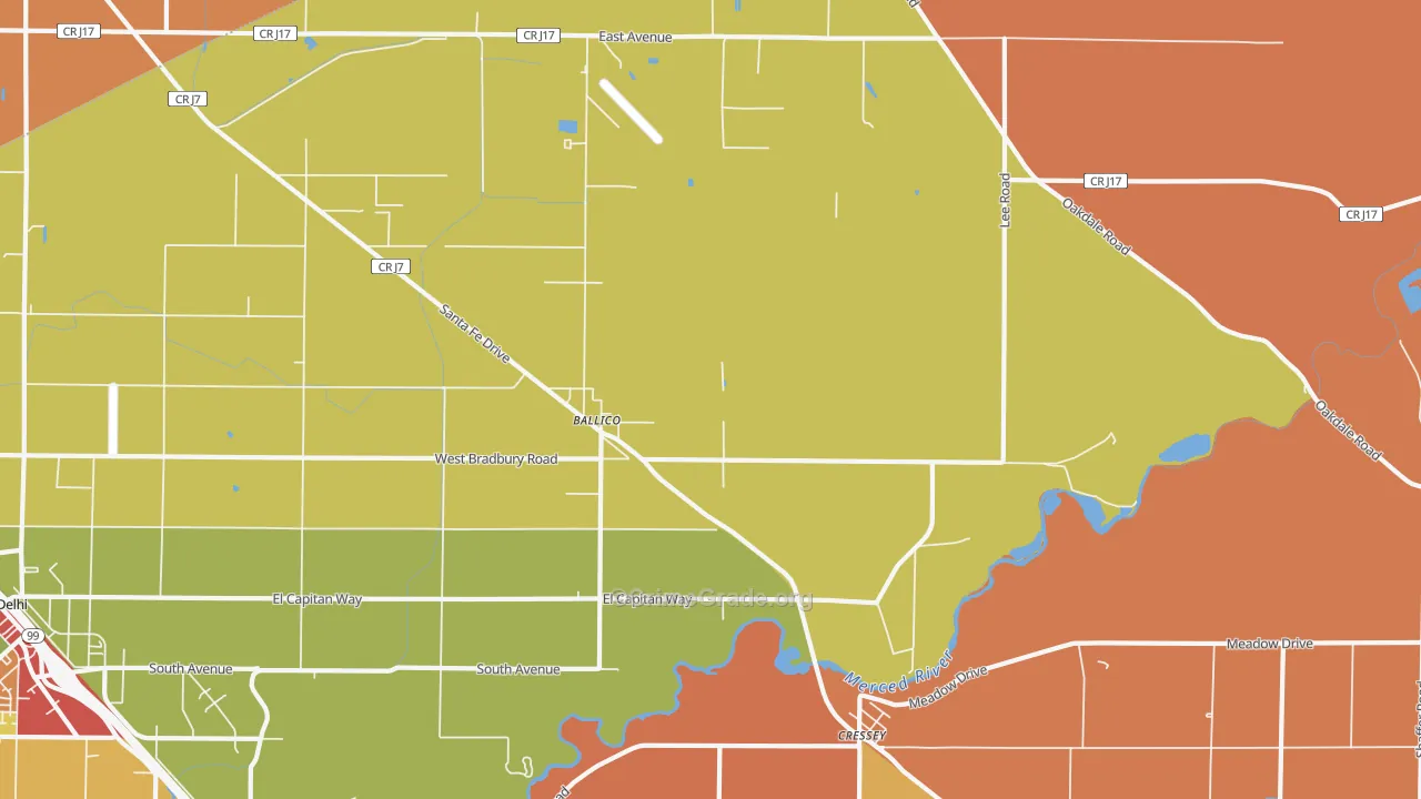 95303, CA Map of Theft Rates