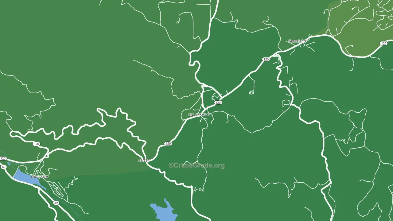 95305, CA Map of Theft Rates