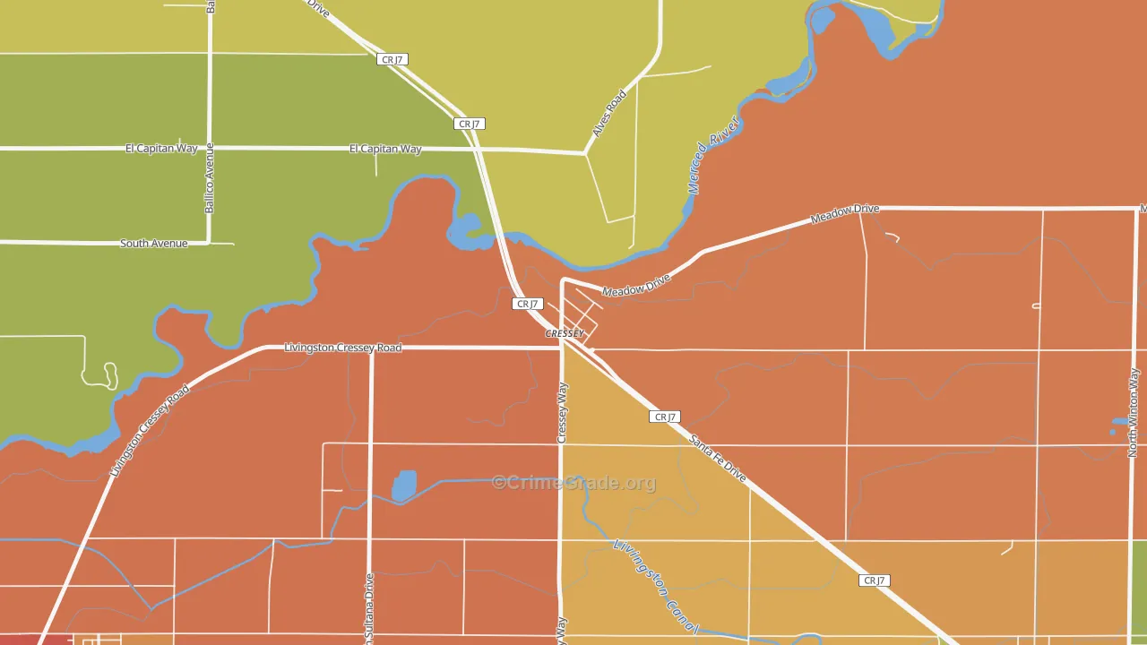 95312, CA Map of Theft Rates