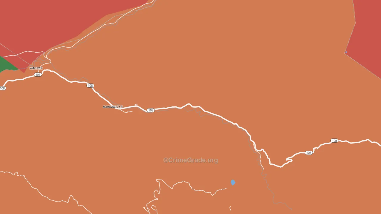 95314, CA Map of Theft Rates