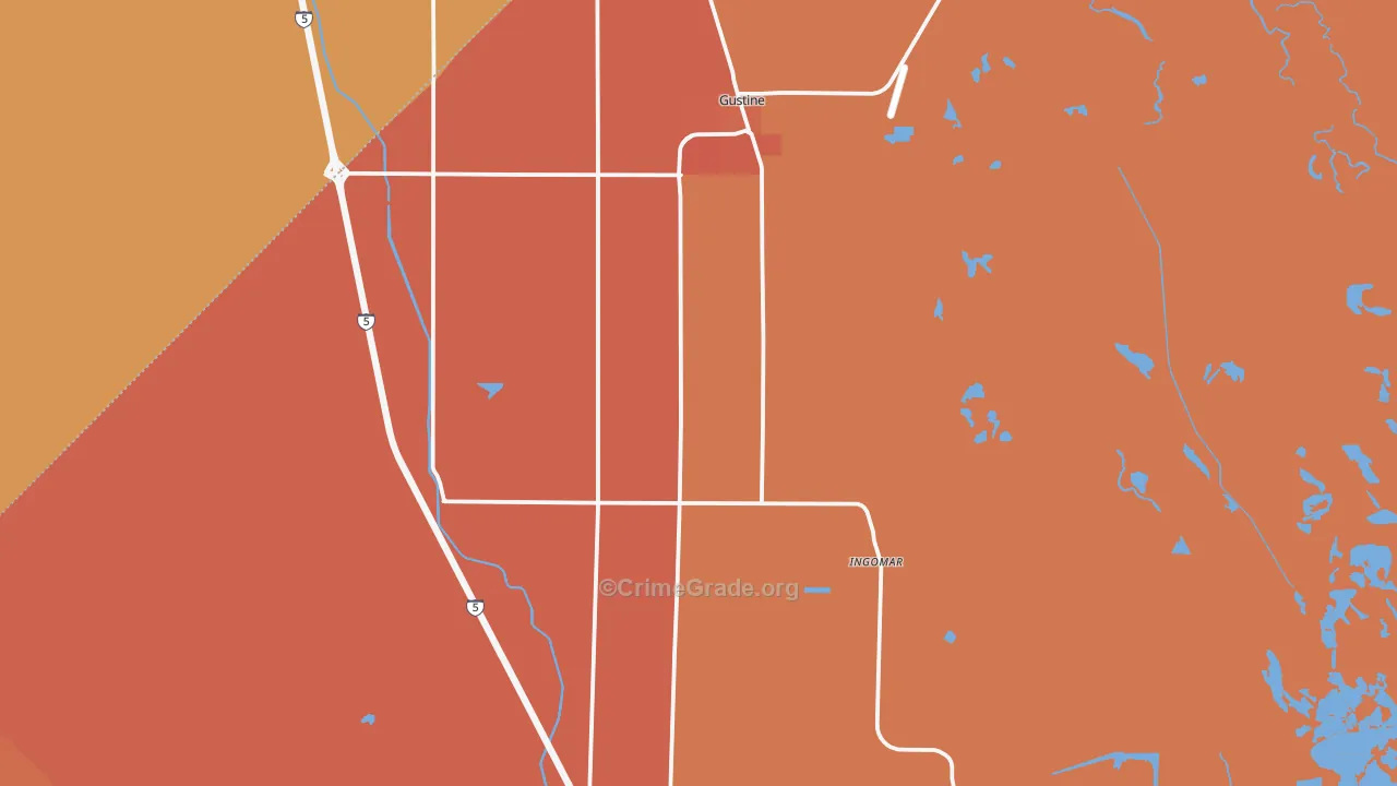 95322, CA Map of Theft Rates