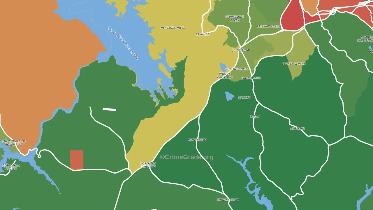 95327, CA Map of Theft Rates