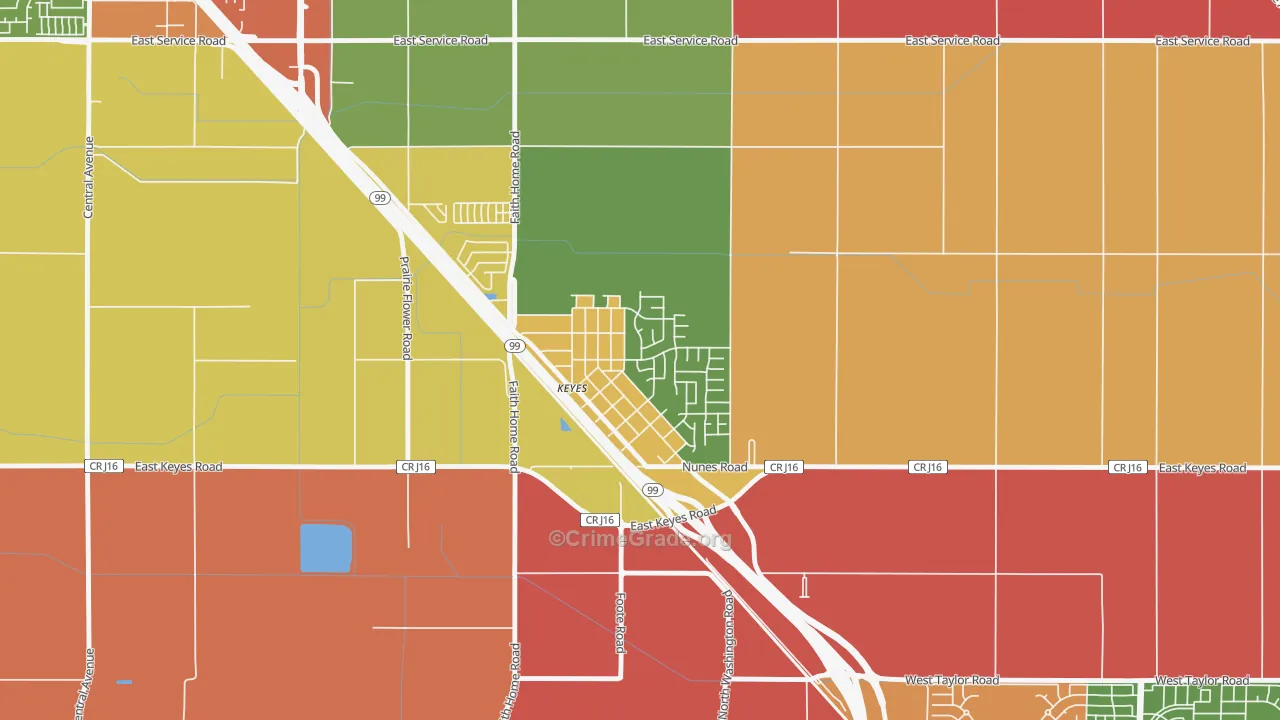 95328, CA Map of Theft Rates