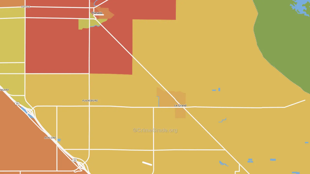 95333, CA Map of Theft Rates