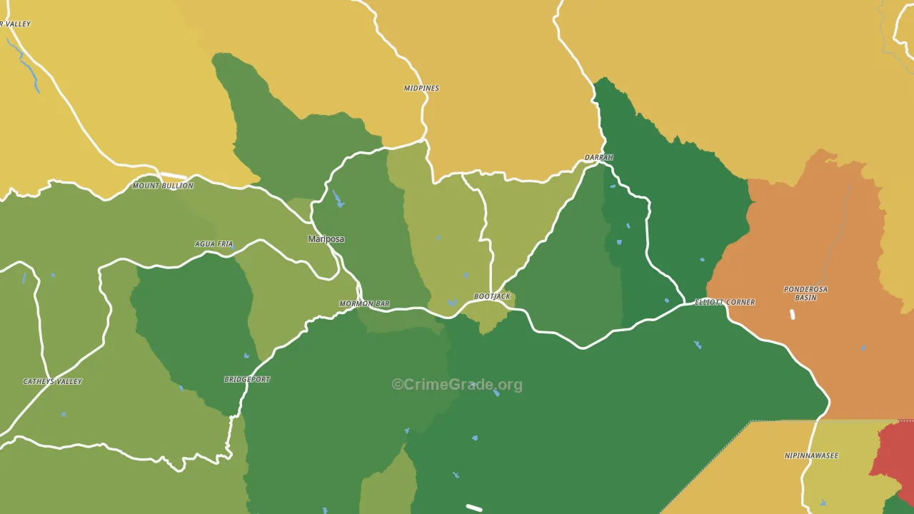 95338, CA Map of Theft Rates