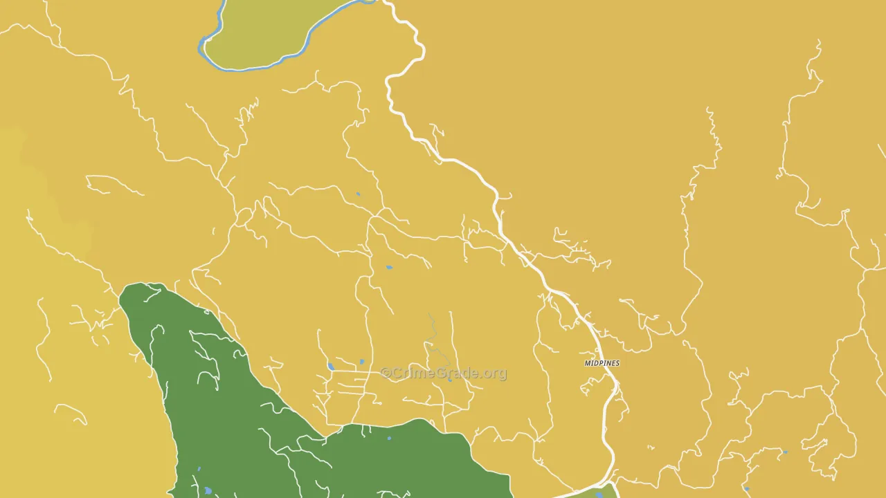95345, CA Map of Theft Rates