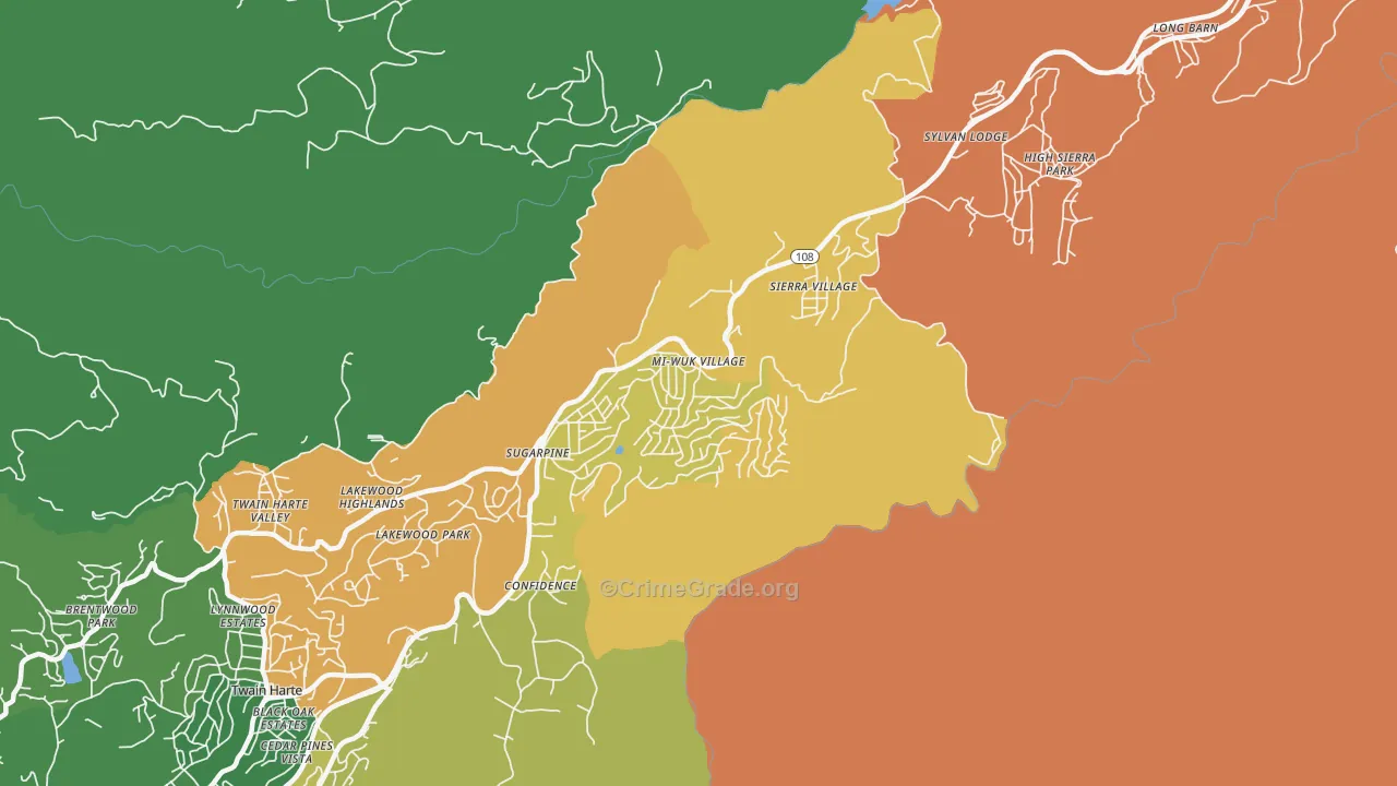 95346, CA Map of Theft Rates