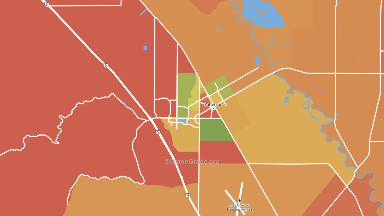 95363, CA Map of Theft Rates