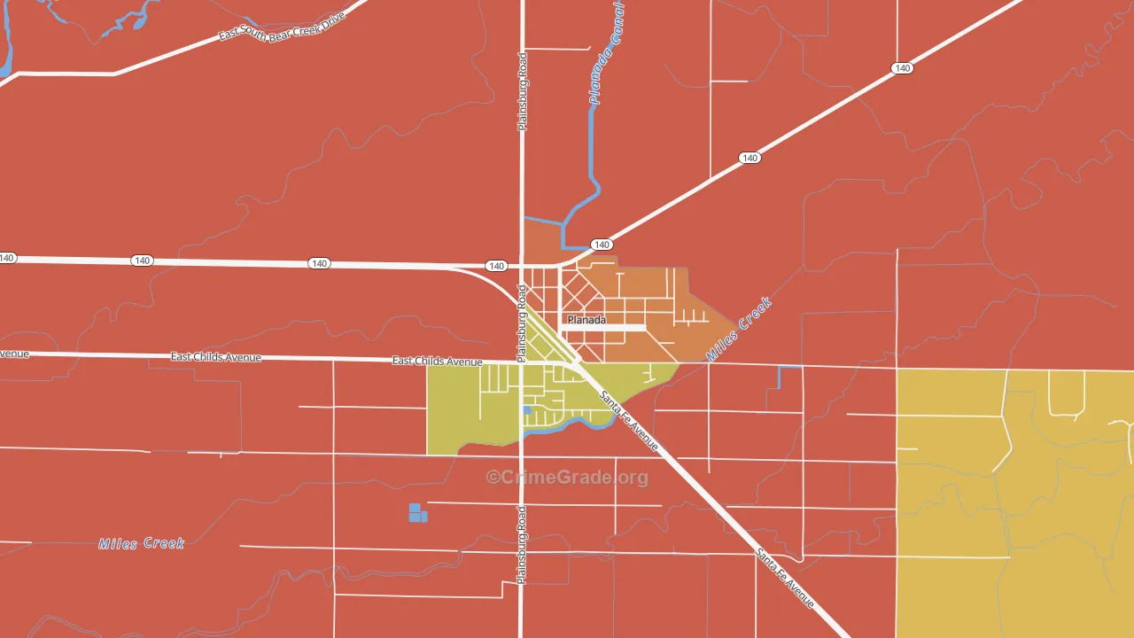 95365, CA Map of Theft Rates