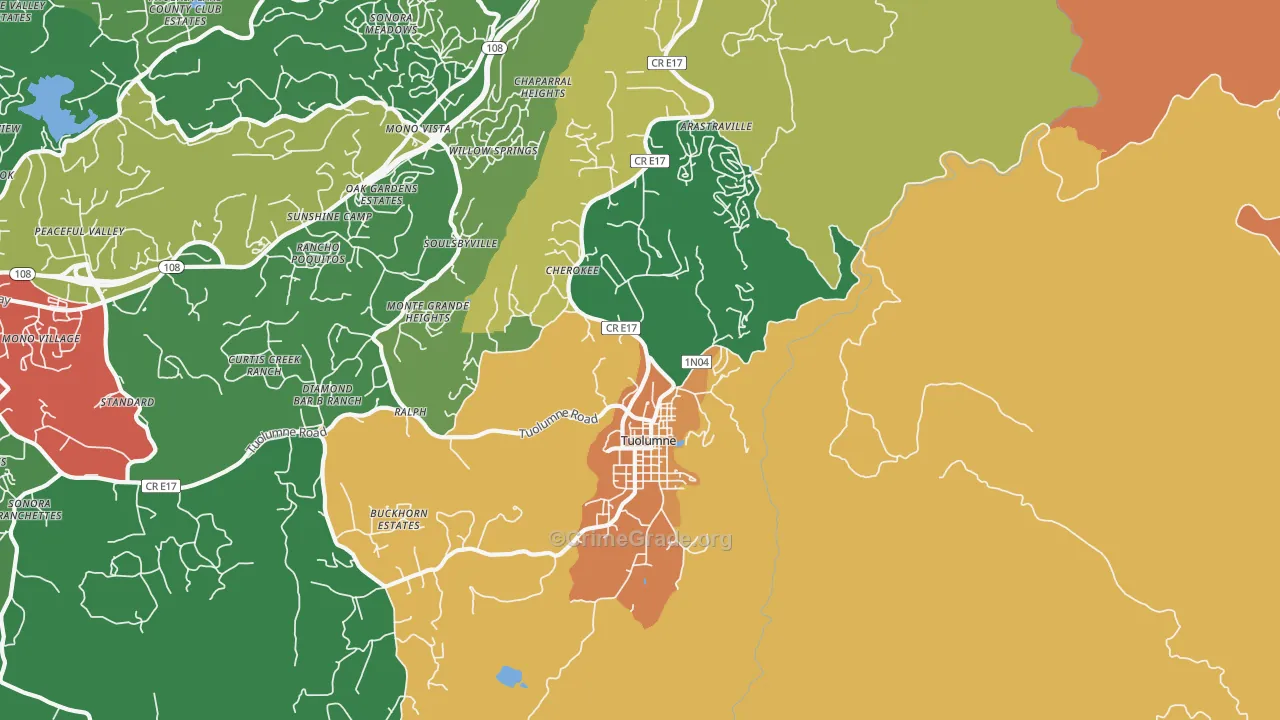 95379, CA Map of Theft Rates