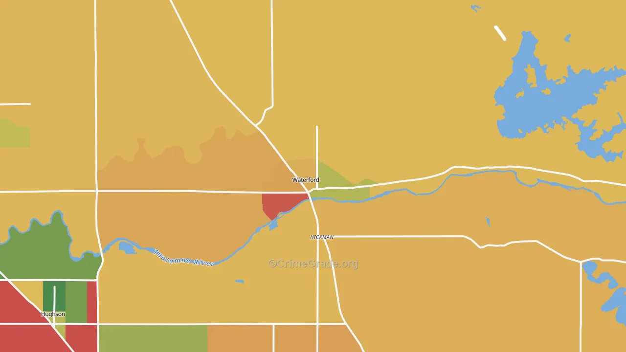 95386, CA Map of Theft Rates