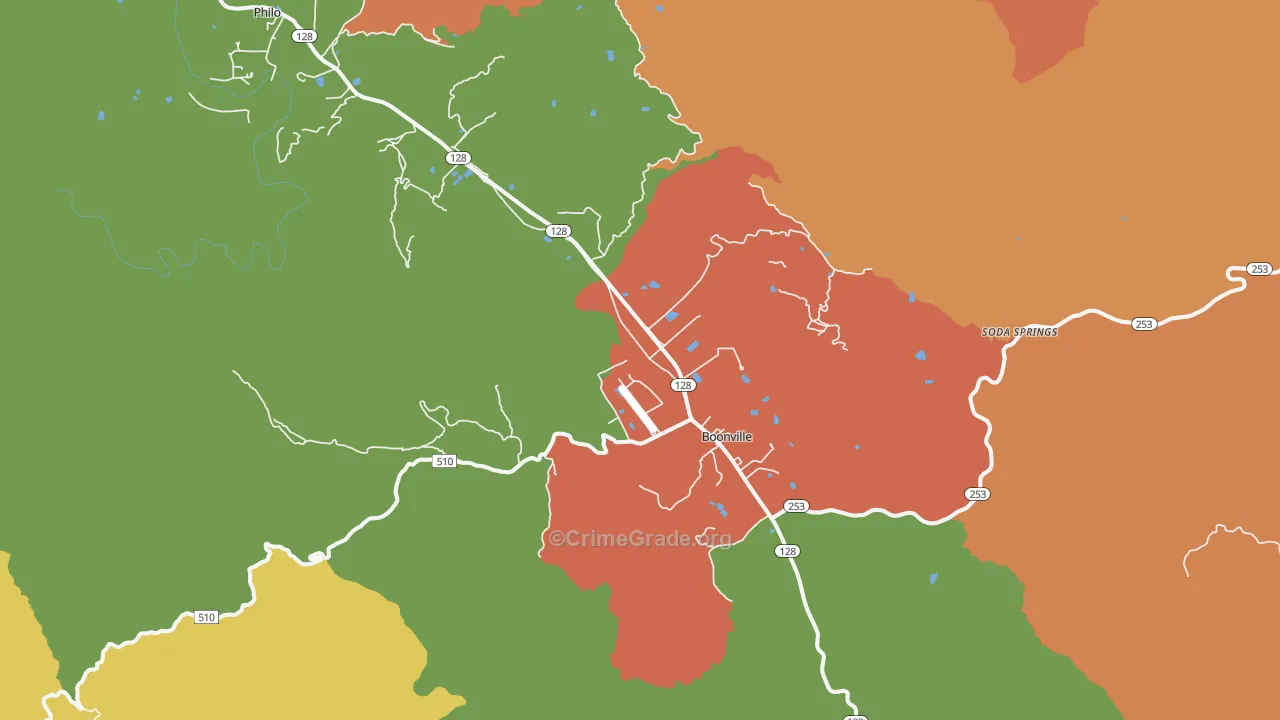 95415, CA Map of Theft Rates