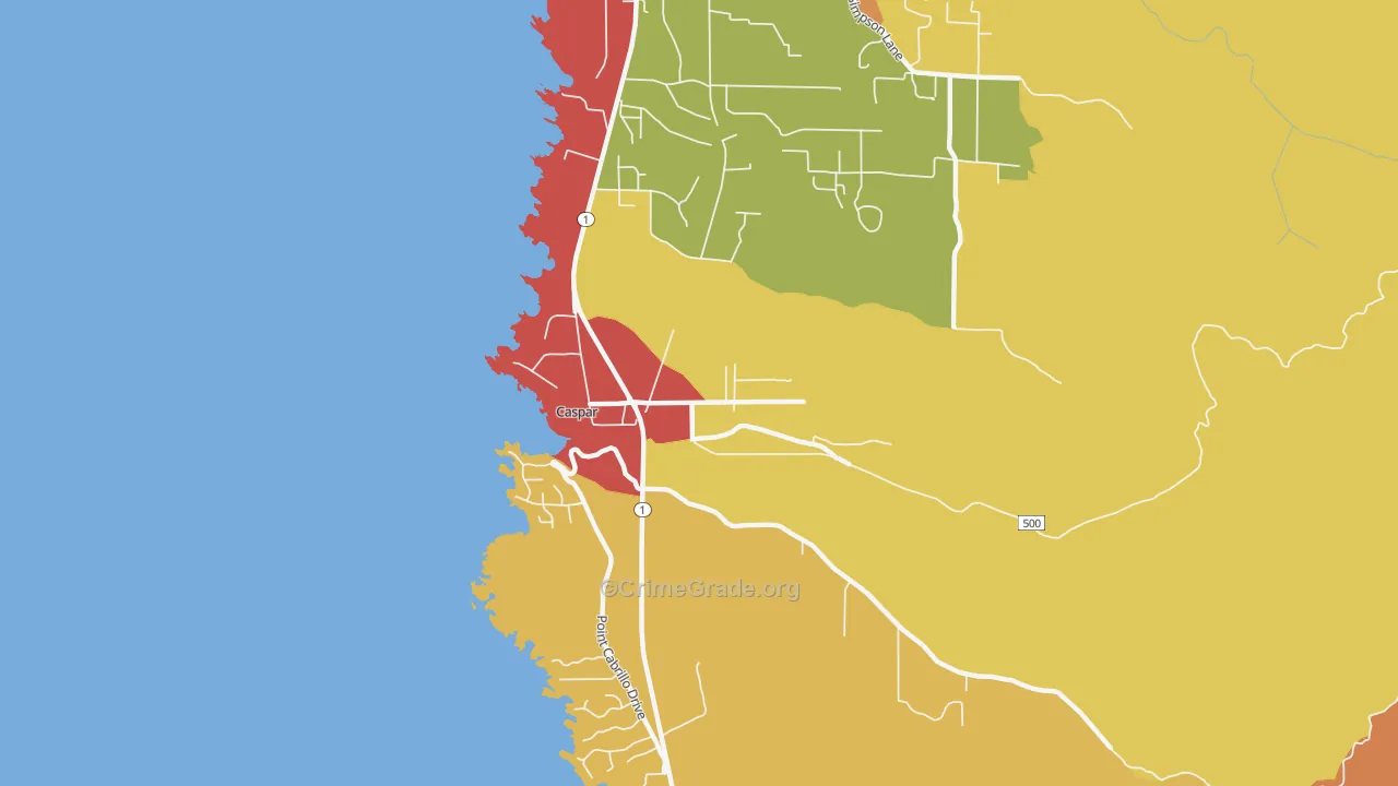 95420, CA Map of Theft Rates