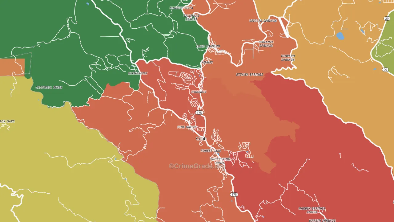 95426, CA Map of Theft Rates