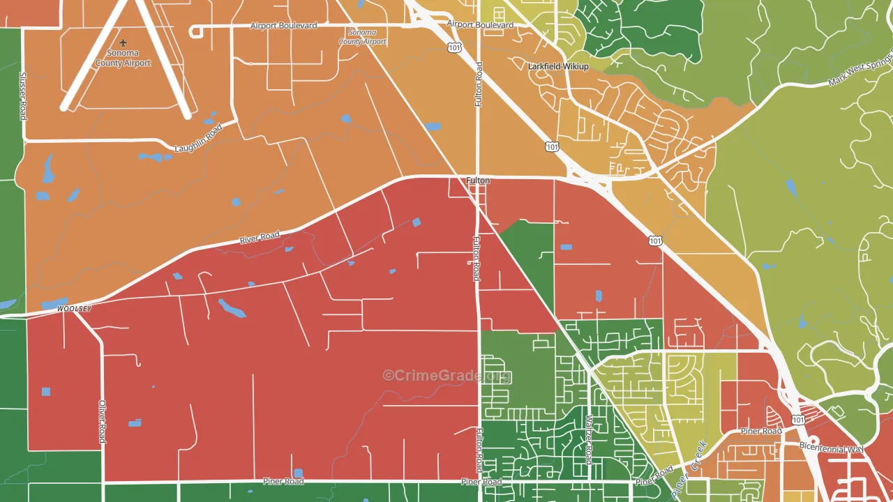 95439, CA Map of Theft Rates