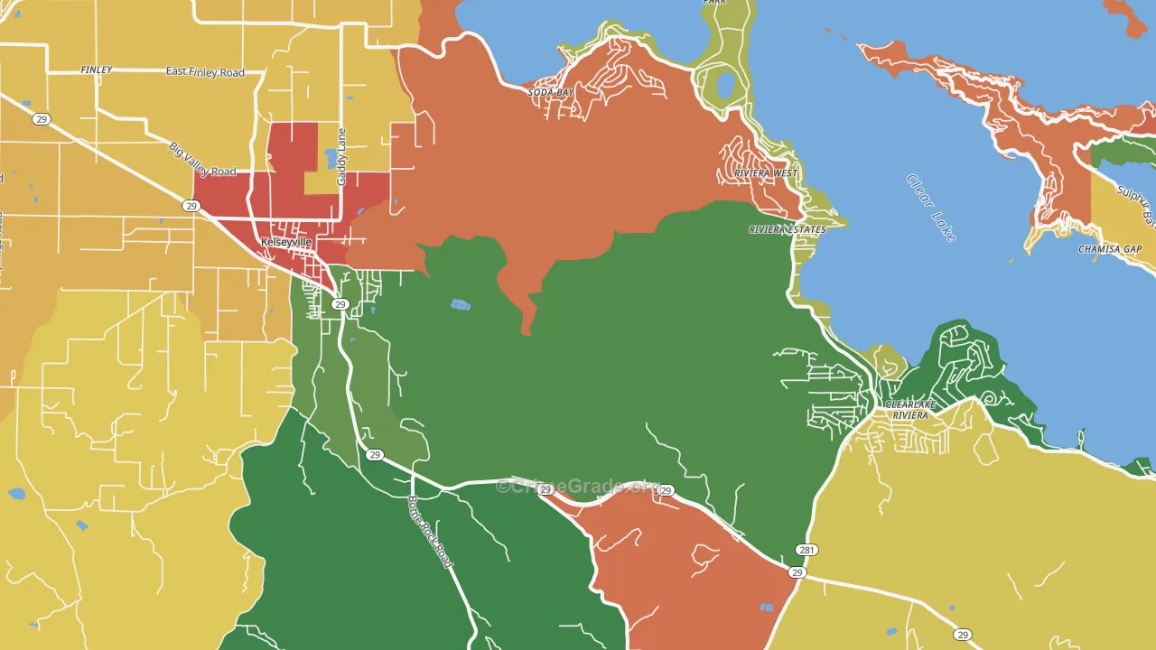 95451, CA Map of Theft Rates