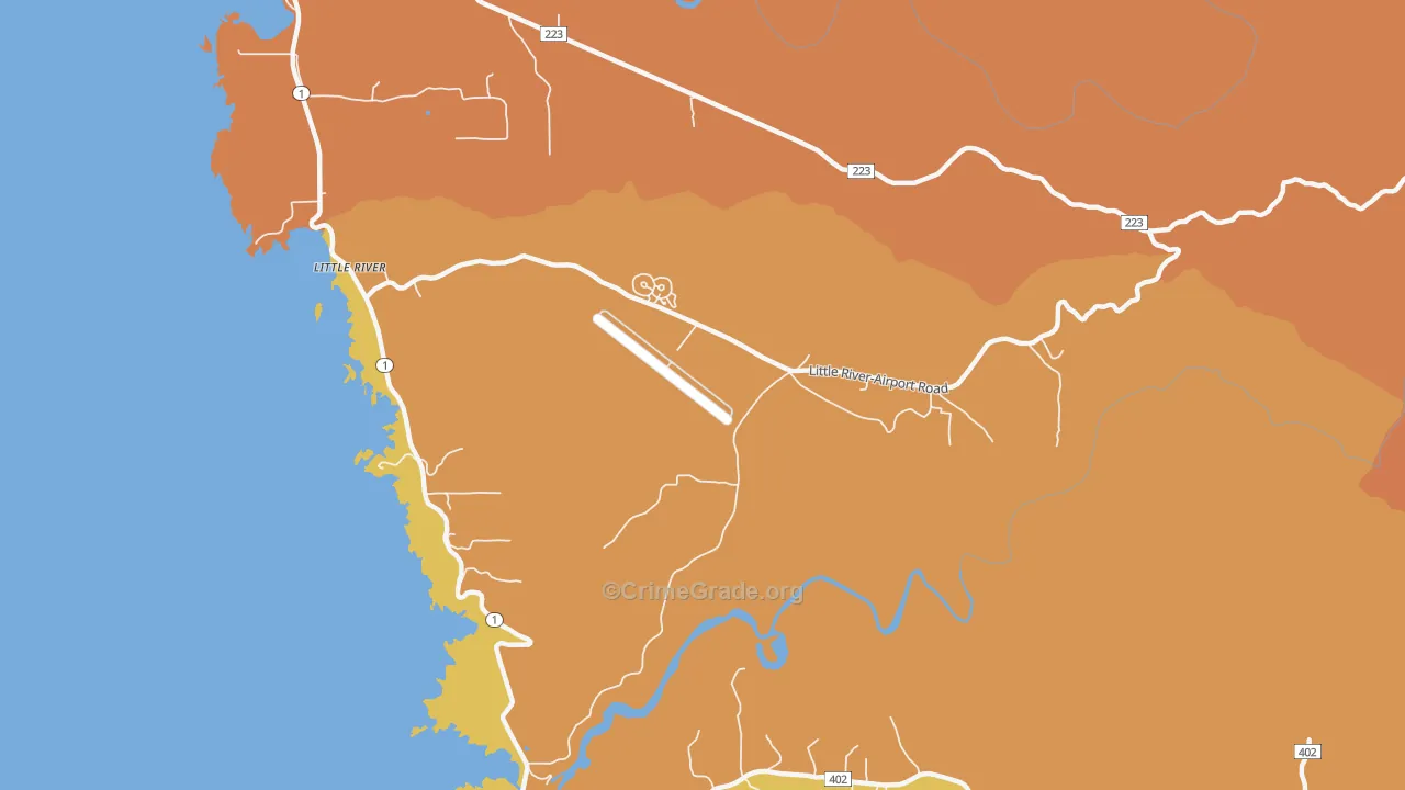 95456, CA Map of Theft Rates
