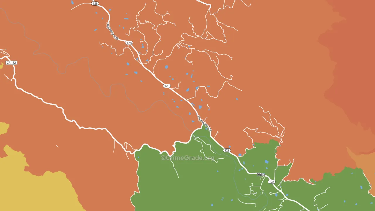 95466, CA Map of Theft Rates