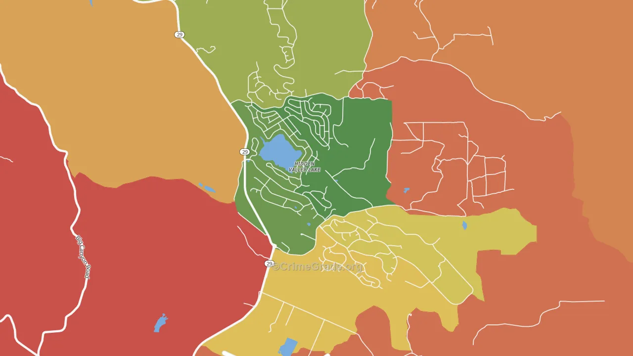 95467, CA Map of Theft Rates