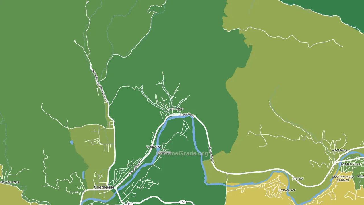 95471, CA Map of Theft Rates