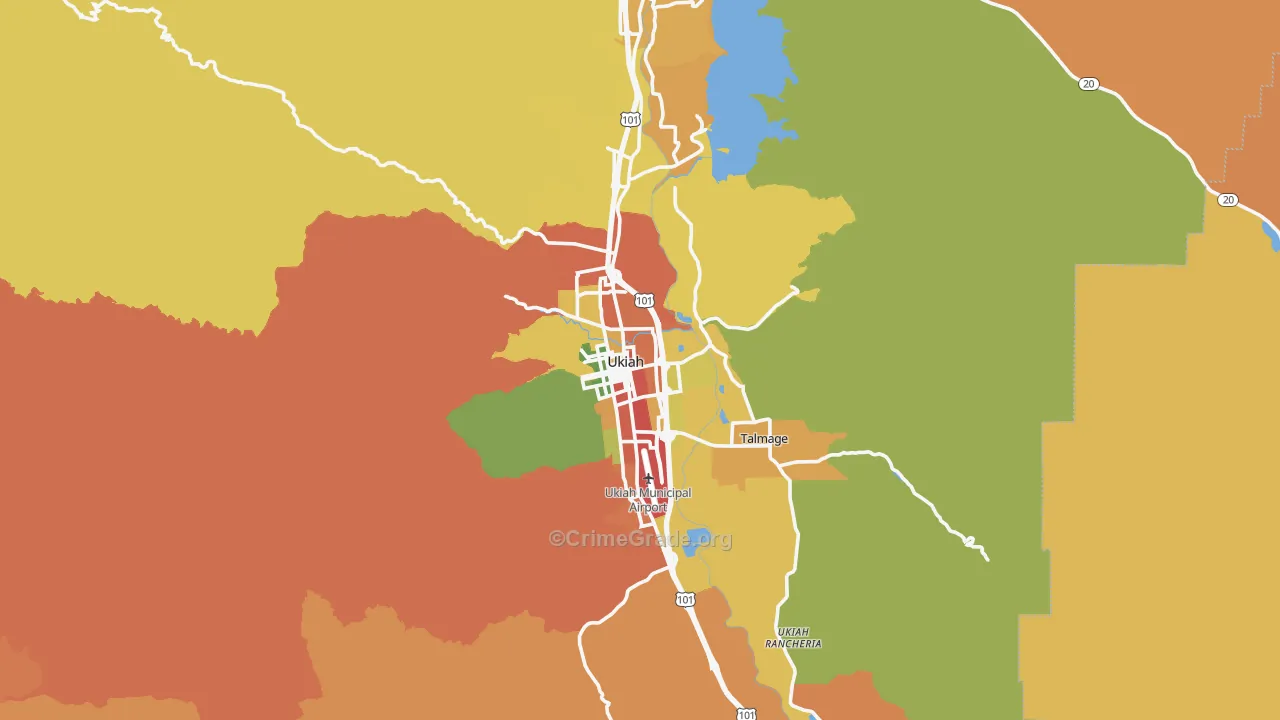 95482, CA Map of Theft Rates