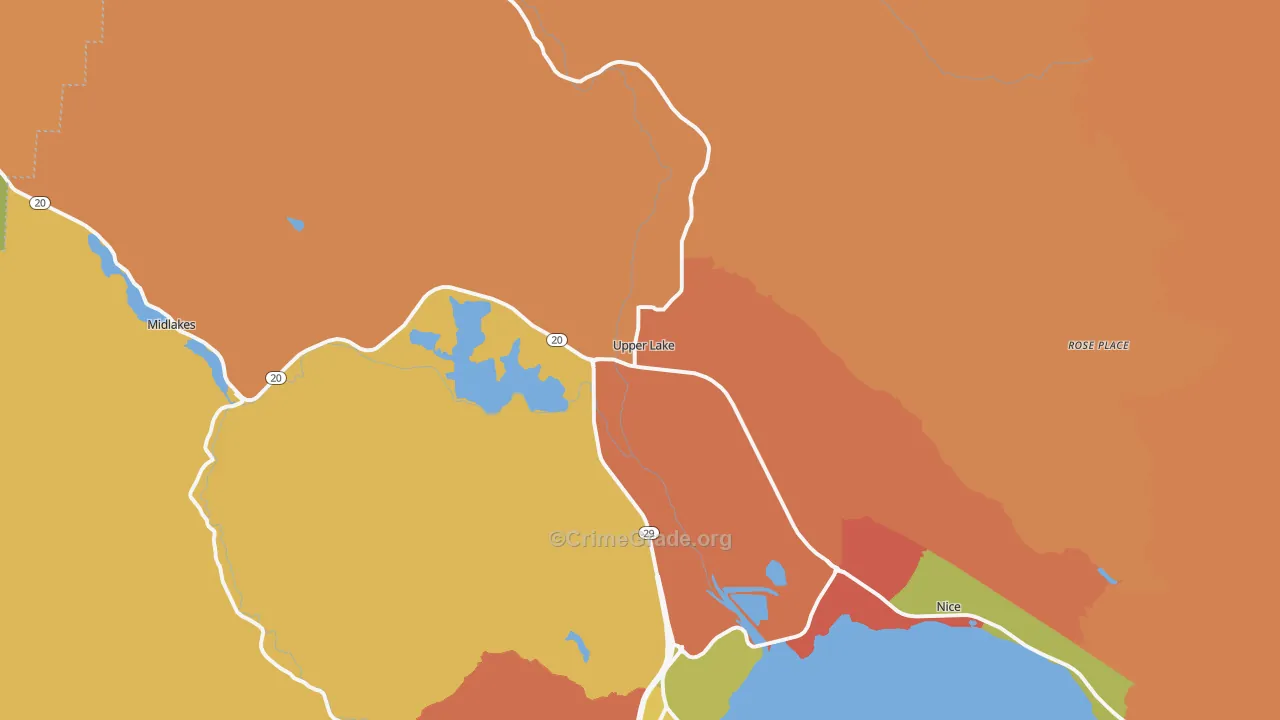 95485, CA Map of Theft Rates
