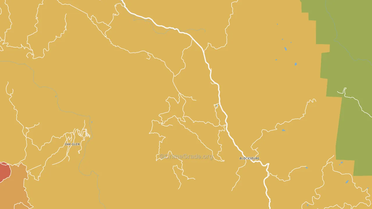 95514, CA Map of Theft Rates