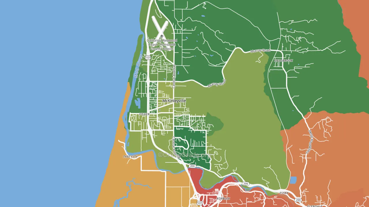 95519, CA Map of Theft Rates