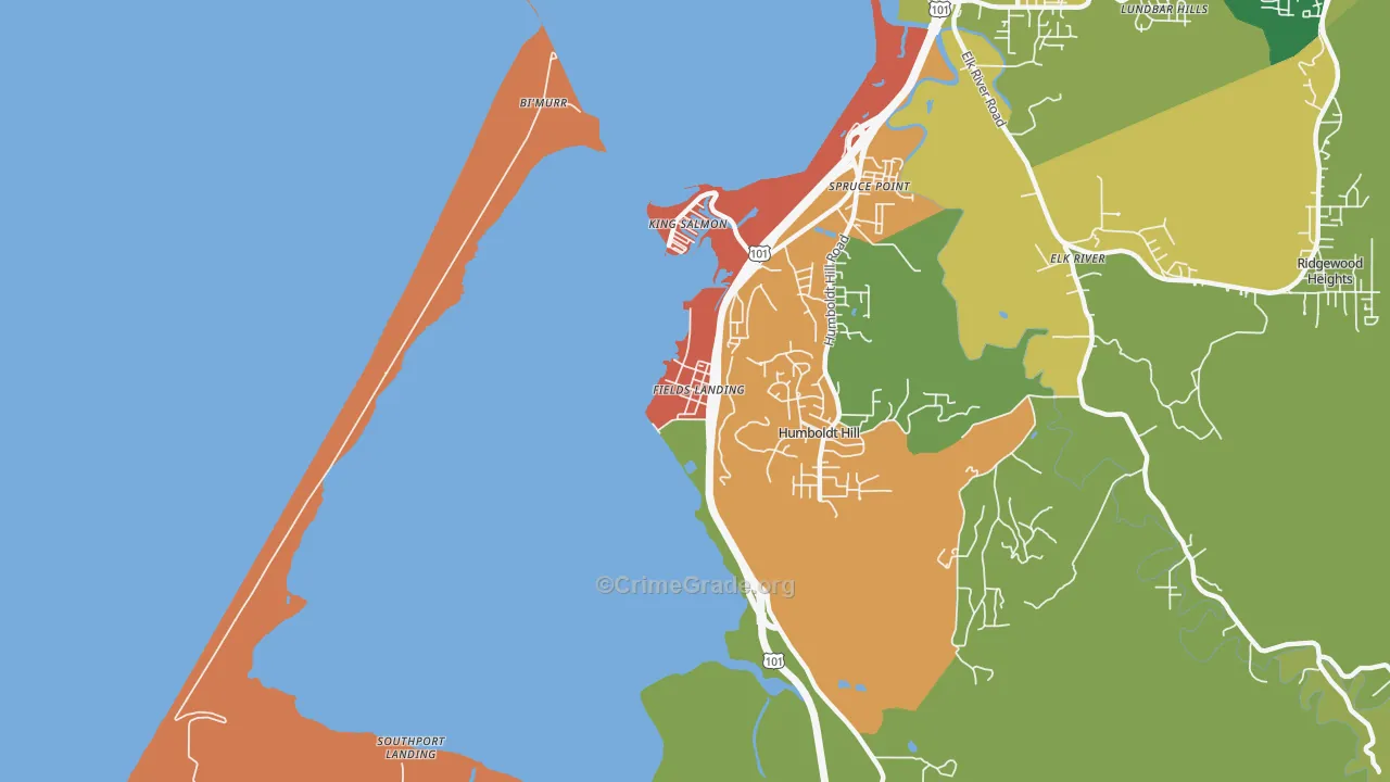 95537, CA Map of Theft Rates