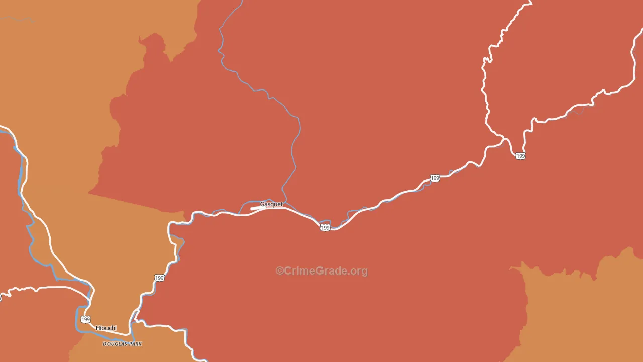 95543, CA Map of Theft Rates