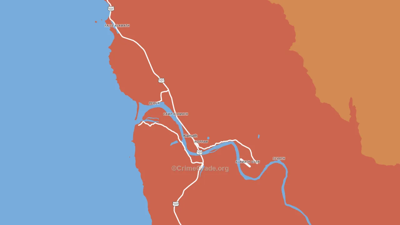 95548, CA Map of Theft Rates