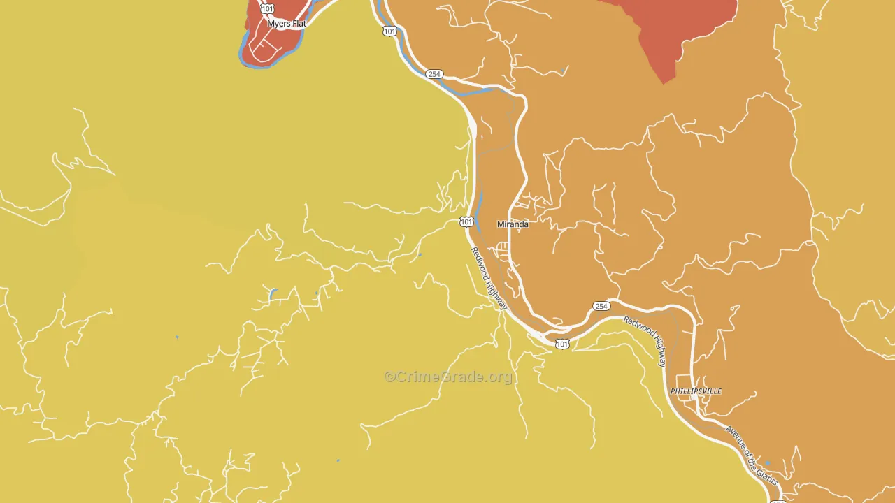 95553, CA Map of Theft Rates