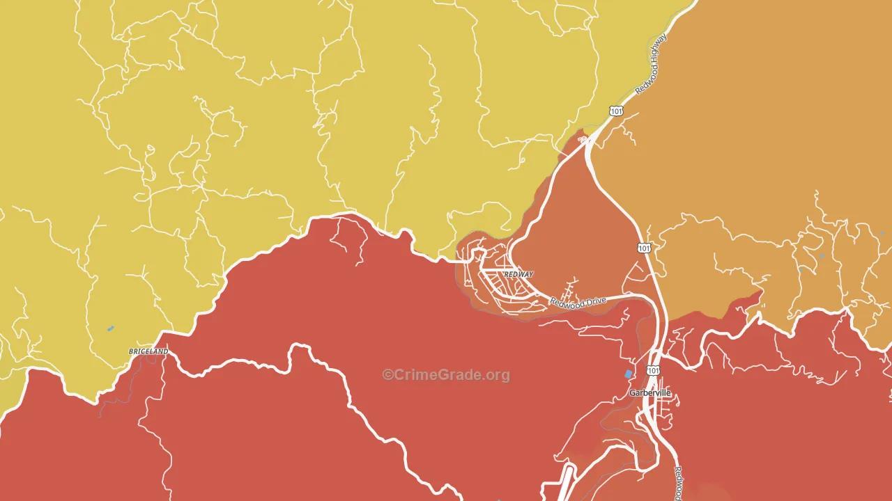 95560, CA Map of Theft Rates