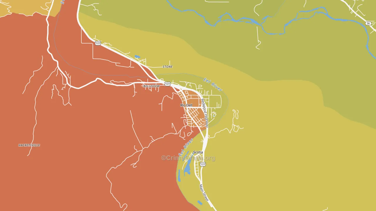 95562, CA Map of Theft Rates