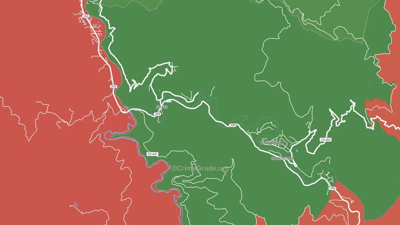 95563, CA Map of Theft Rates