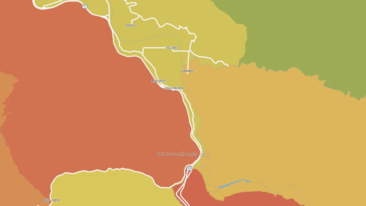 95569, CA Map of Theft Rates