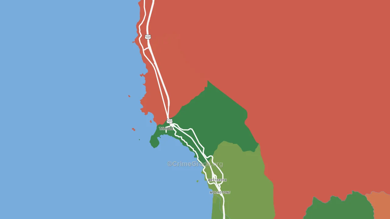 95570, CA Map of Theft Rates