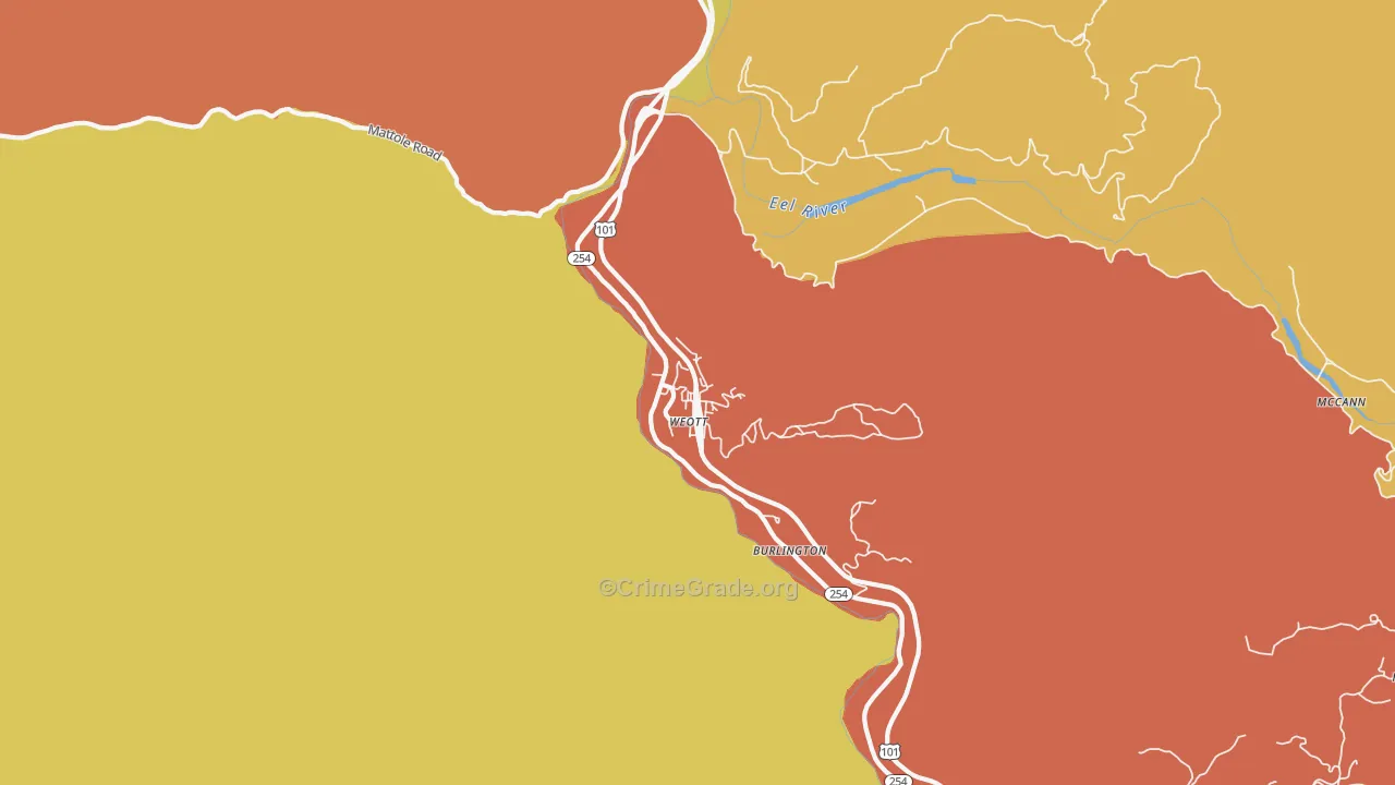 95571, CA Map of Theft Rates