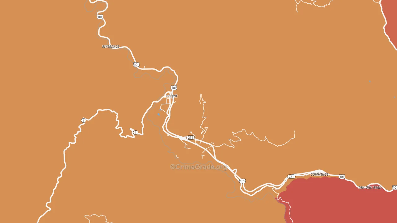 95585, CA Map of Theft Rates