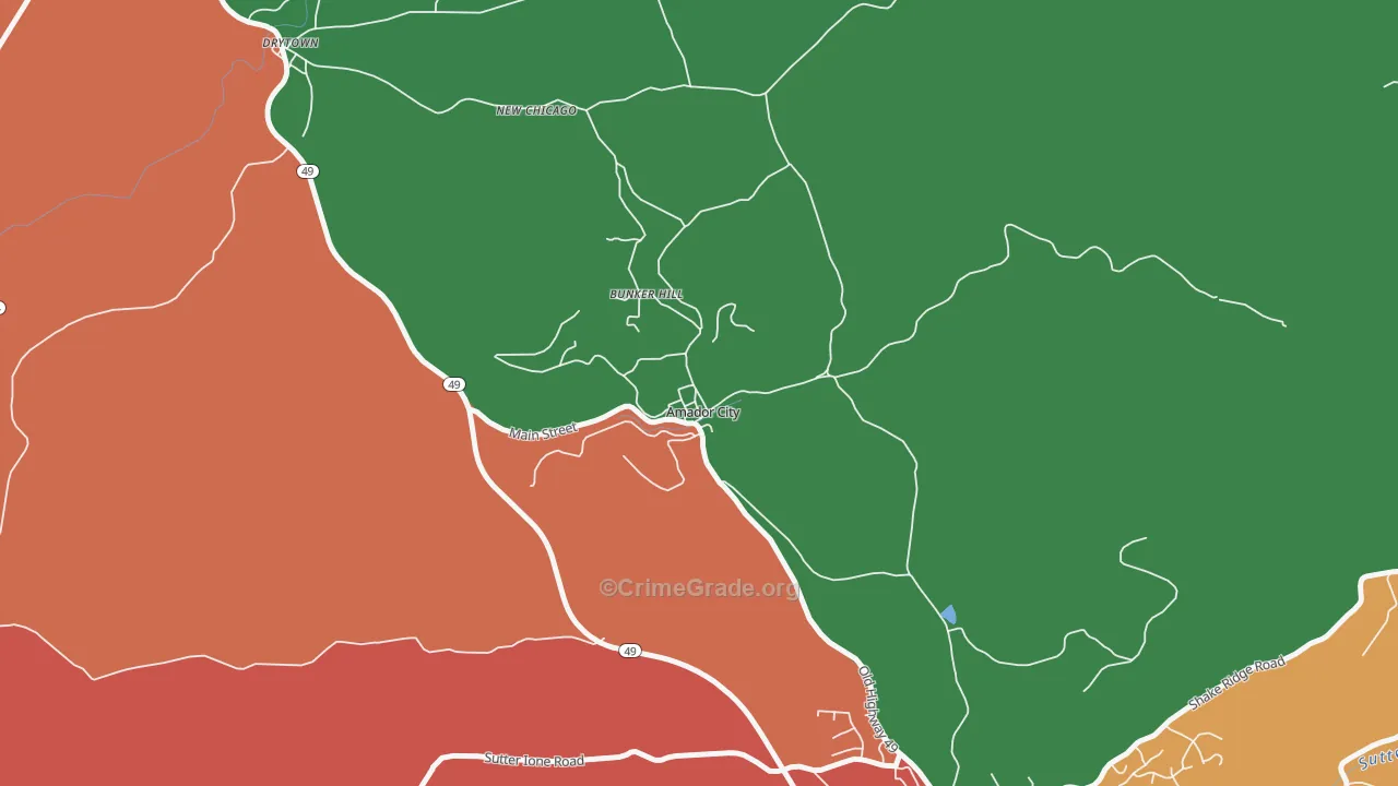 95601, CA Map of Theft Rates