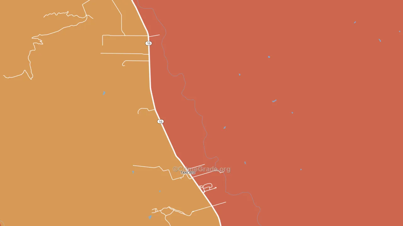 95606, CA Map of Theft Rates