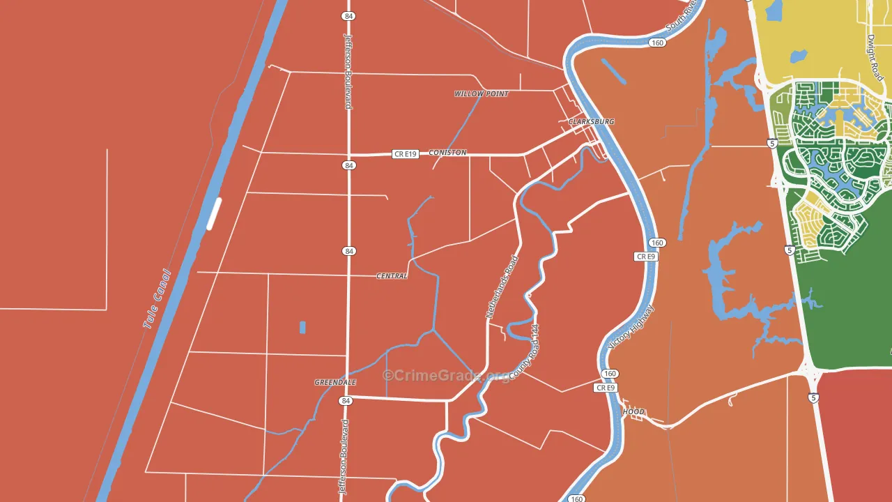95612, CA Map of Theft Rates