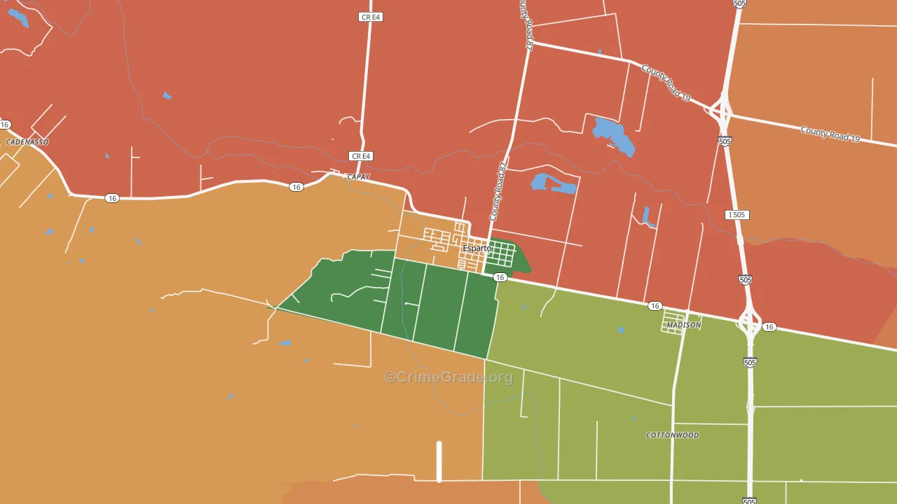 95627, CA Map of Theft Rates
