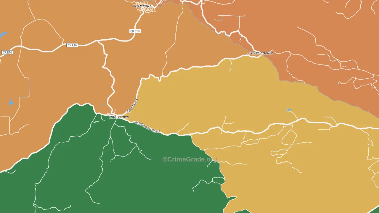 95629, CA Map of Theft Rates