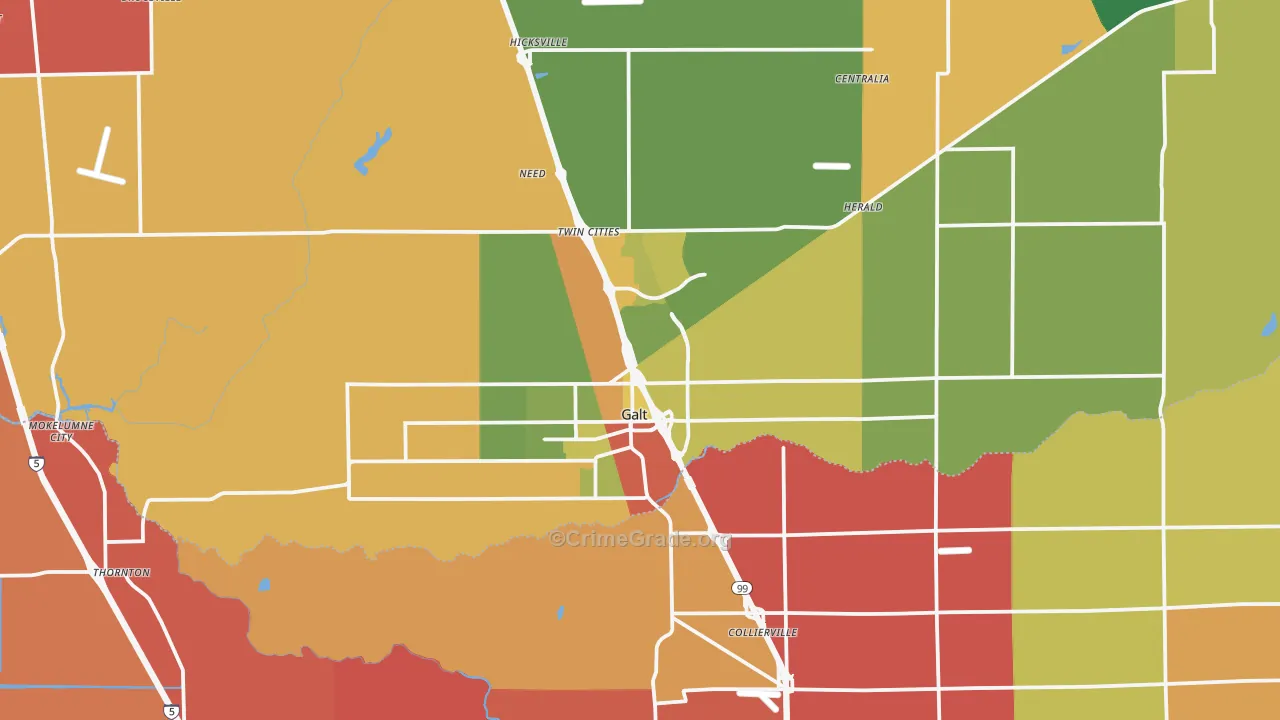 95632, CA Map of Theft Rates