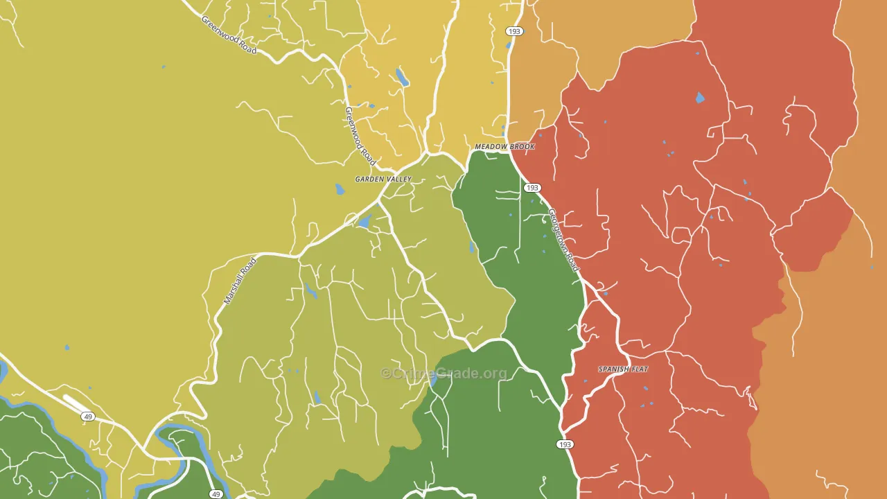 95633, CA Map of Theft Rates
