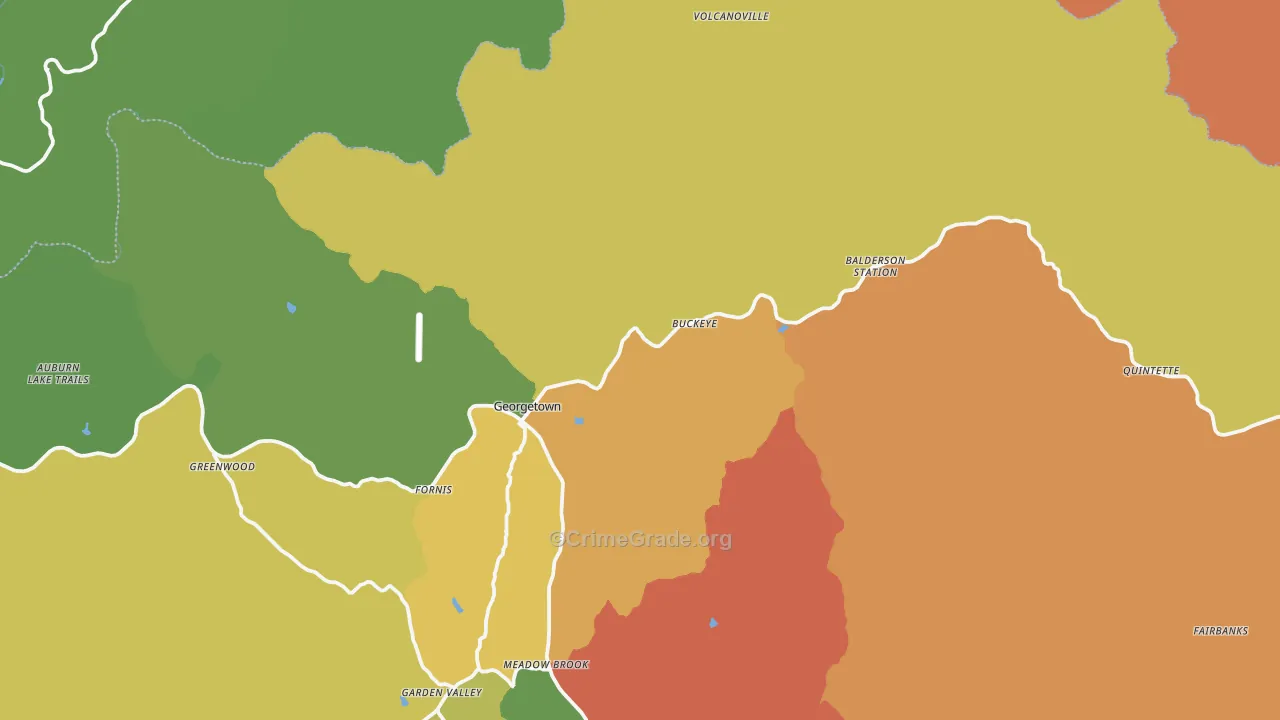 95634, CA Map of Theft Rates