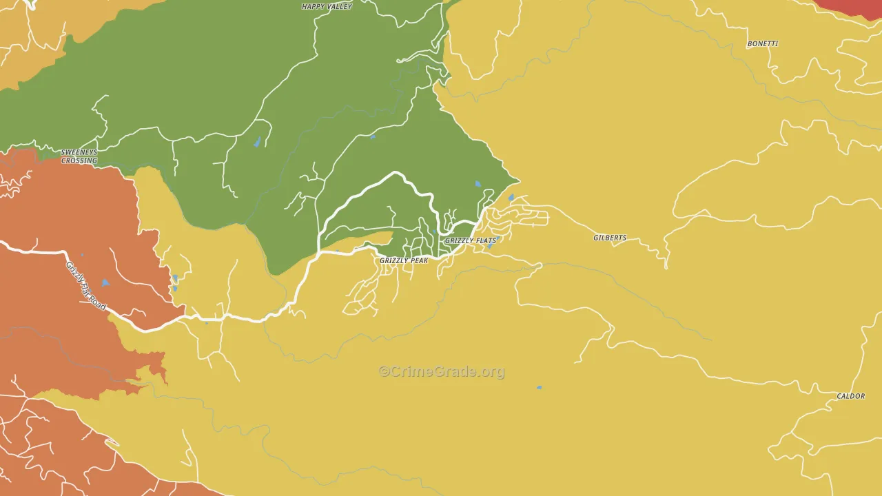 95636, CA Map of Theft Rates