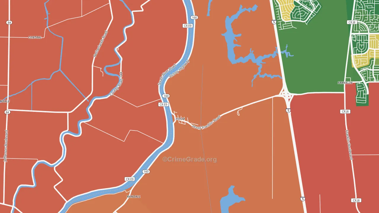 95639, CA Map of Theft Rates